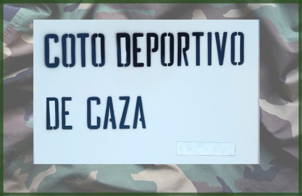 TABLILA coto deportivo caza