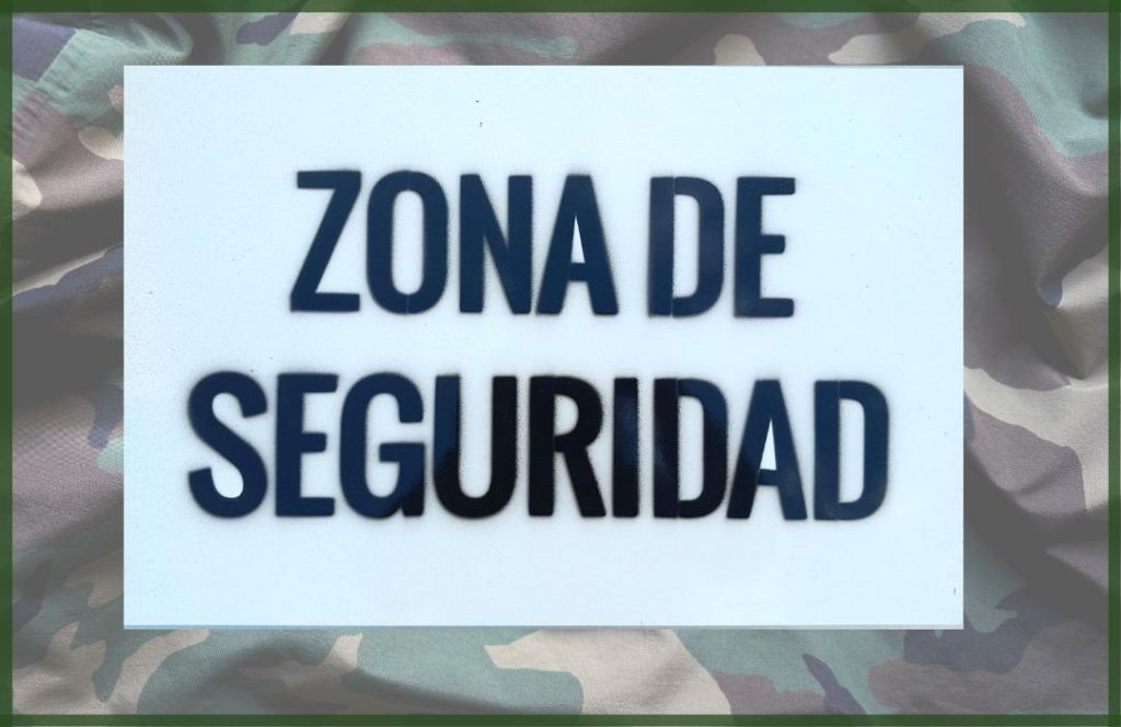 TABLILLA de zona de seguridad