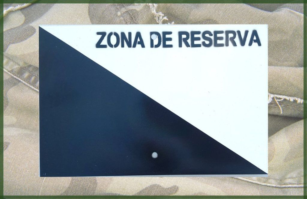 Tablilla ZONA de reserva