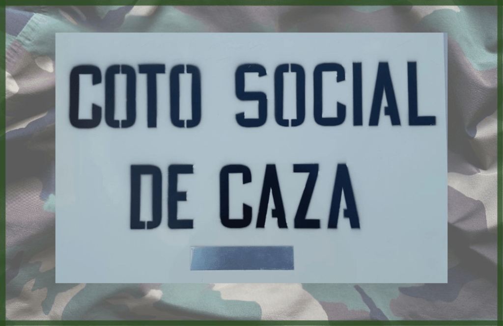 Tablilla de Coto Social de Caza