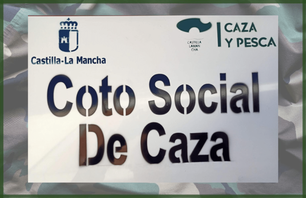 Tablilla de Coto Social de Caza Castilla La Mancha