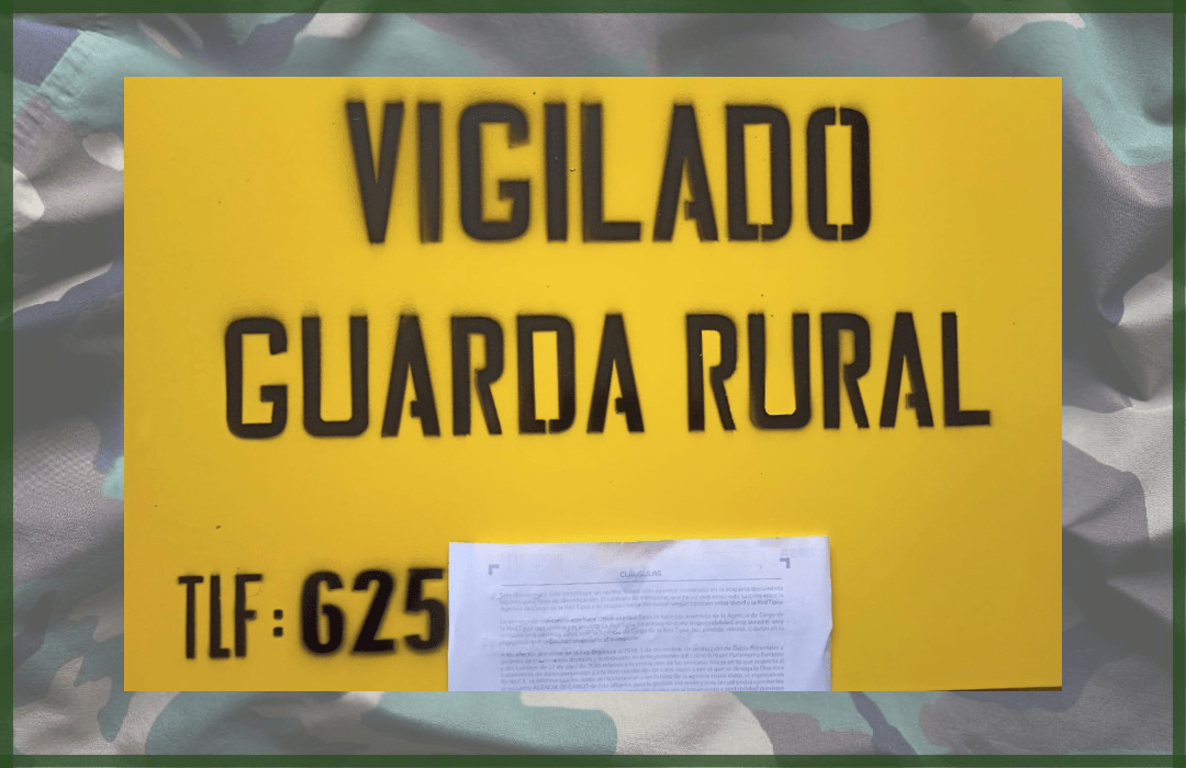 Tablilla DE Vigilado Guarda Rural