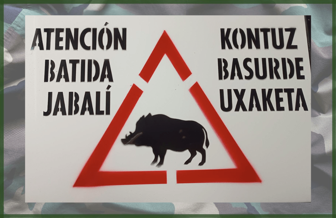 TABLILLA DE BATIDA DE JABALÍ - KONTUZ BASURDE UXAKETA